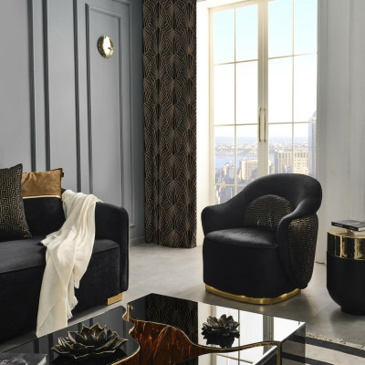 Fotel EarsFotel Nowoczesny Materiał Salon Poliester Niebieski Design Siedziba
