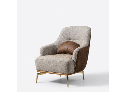 Fotel EarsFotel Nowoczesny Materiał Salon Poliester Szary Design Siedziba