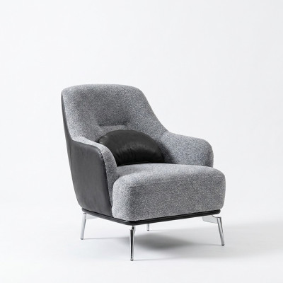 Fotel EarsFotel Nowoczesny Materiał Salon Poliester Szary Design Siedziba