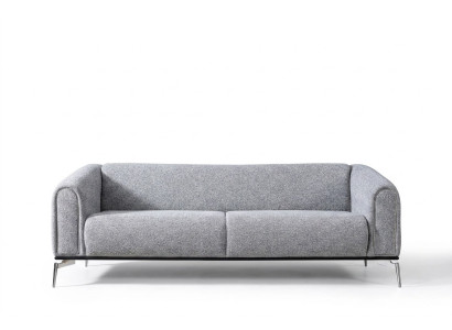 Sofa trzyosobowa 3 miejsce do siedzenia Sofy Siedziba Materiał Szary Salon Nowoczesny Luksus