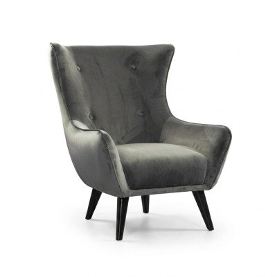 Fotel EarsFotel Materiał Salon Poliester Design Szary Nowoczesny Siedziba
