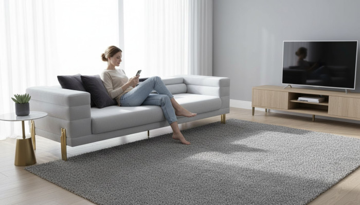 Sofa czteroosobowa 4 miejsce do siedzenia Sofy Materiał Biały Salon Luksusowy Nowoczesny Siedziba