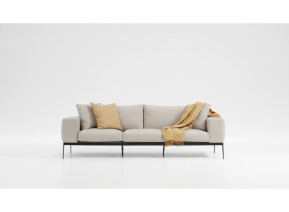 Sofa trzyosobowa 3 miejsce siedzące sofy beżowy materiałowy salon luksusowy nowoczesny nowy