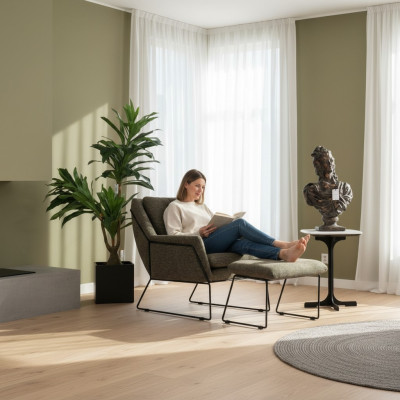 Nowoczesny Zielony Fotel CocktailFotel EarsFotel Projektowanie Mebli Do Salonu
