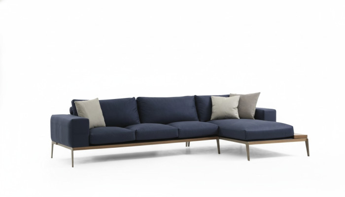 Narożnikowa kanapa Sofa w kształcie litery L Szara Nowoczesna materiałowa Sofy miejsce do siedzenia Design