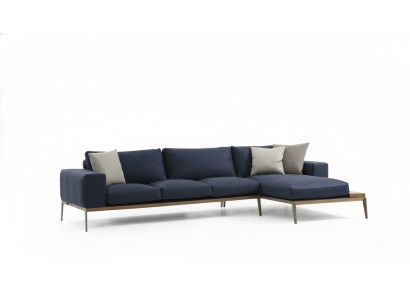 Narożnikowa kanapa Sofa w kształcie litery L Szara Nowoczesna materiałowa Sofy miejsce do siedzenia Design