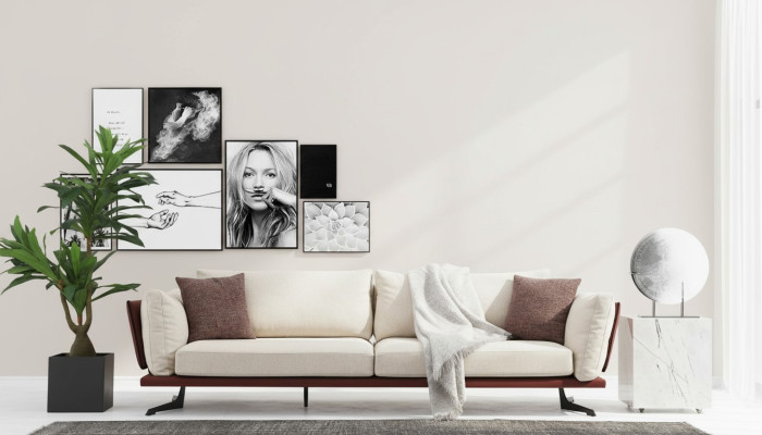 Sofa trzyosobowa 3 miejsce do siedzenia Materiał Beżowy Nowoczesny Design Salon Luksus