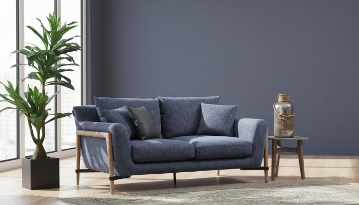 Sofa trzyosobowa 3 miejsce do siedzenia Materiał Nowoczesne sofy Design Living Room Blue