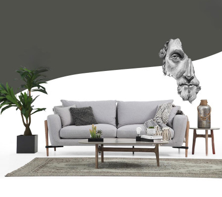 Dwuosobowa sofa 2-osobowa Kanapy z tkaniny Współczesny design Salon Szary