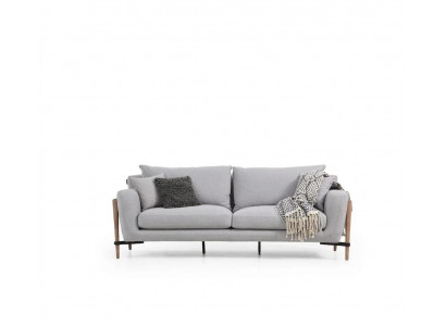 Dwuosobowa sofa 2-osobowa Kanapy z tkaniny Współczesny design Salon Szary