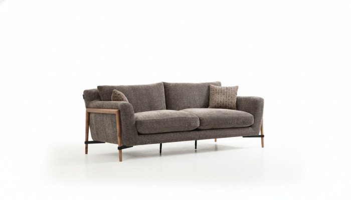 Sofa trzyosobowa 3 miejsce do siedzenia Materiał Nowoczesne sofy Design Salon Szary