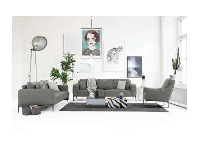 Zestaw sofowy 221 miejsce do siedzenia Sofa Nowoczesny zestaw materiałowy Szary Grupa Living Room