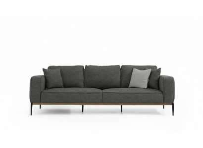 Sofa czteroosobowa 4 miejsce do siedzenia Sofy materiałowe Nowoczesny design Pokój dzienny Szary