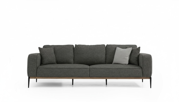 Sofa trzyosobowa 3 miejsce do siedzenia Materiał Nowoczesne sofy Design Salon Szary