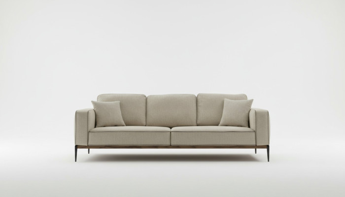 Sofa czteroosobowa 4 miejsce do siedzenia Materiałowe Sofy Nowoczesny Design Salon Beżowy