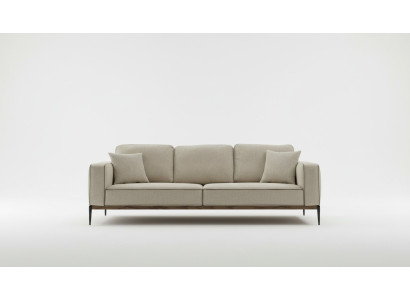 Sofa czteroosobowa 4 miejsce do siedzenia Materiałowe Sofy Nowoczesny Design Salon Beżowy