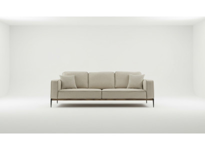 Sofa trzyosobowa 3 miejsce do siedzenia Materiał Nowoczesne Sofy Design Salon Beżowy