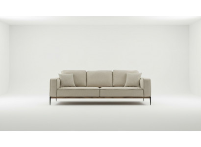 Sofa trzyosobowa 3 miejsce do siedzenia Materiał Nowoczesne Sofy Design Salon Beżowy