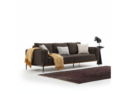 Sofa trzyosobowa 3 miejsce do siedzenia Materiał Nowoczesne sofy Design Salon Szary