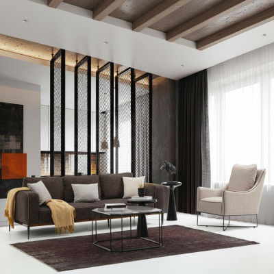 Zestaw sofowy 2 miejsce do siedzenia Fotel Dwumiejscowe sofy z szarego materiału Nowoczesny design
