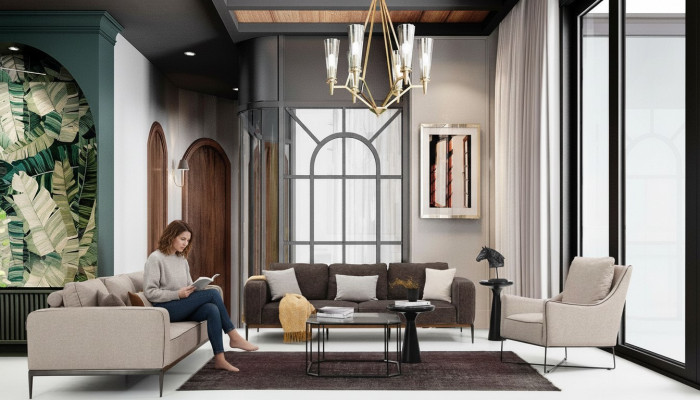 Kompletny zestaw sofowy Zestaw sofowy Sofa 321 miejsce do siedzenia Zestaw materiałowy Beżowy