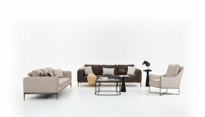 Zestaw sofowy 431 miejsce do siedzenia Sofa Ustawić Sofy Beżowe Fotel Nowoczesny Zestaw