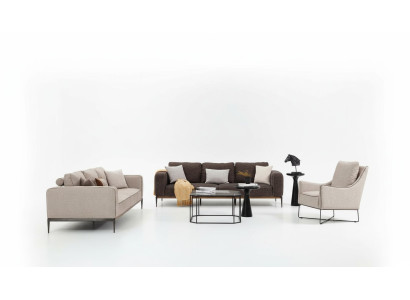 Zestaw sofowy 431 miejsce do siedzenia Sofa Ustawić Sofy Beżowe Fotel Nowoczesny Zestaw