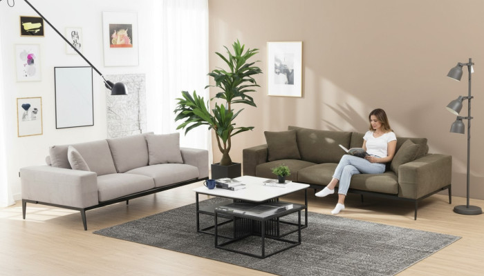 Zestaw sofowy 32 miejsce do siedzenia Sofa Ustawić Szare Sofy Nowoczesny Zestaw Grupa Nowy