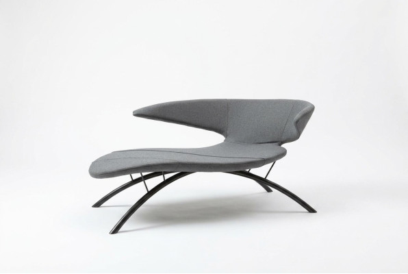 Chaiselongue Fotel Fotel wypoczynkowy Leżanka Tkanina Nowoczesny Siedziskowy Szary Miejsce siedzące