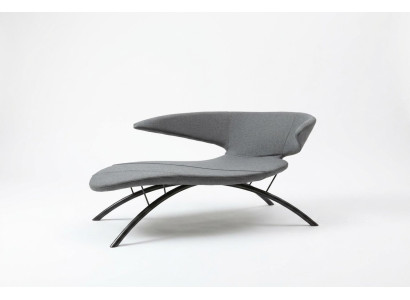 Chaiselongue Fotel Fotel wypoczynkowy Leżanka Tkanina Nowoczesny Siedziskowy Szary Miejsce siedzące