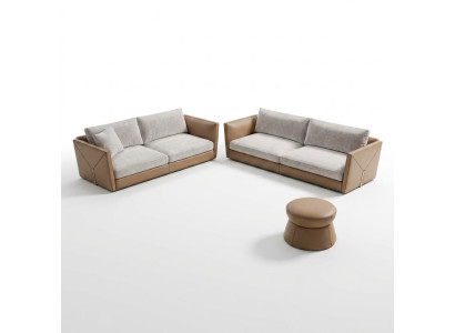 Sofa 3 miejsce do siedzenia Trzyosobowa Nowoczesna materiałowa Szara sofa Design Pokój dzienny Nowość
