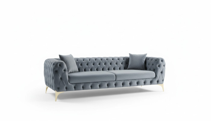 Nowoczesne trzyosobowe meble Chesterfield Meble Stal odporne na korozję poliestru