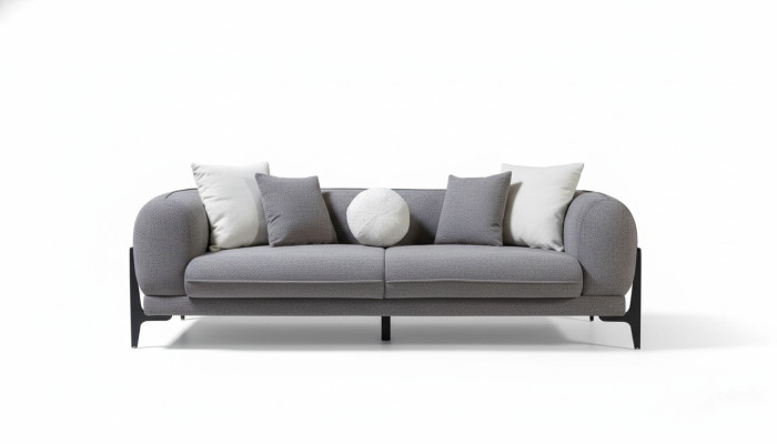 Meble do salonu luksusowa sofa trzyosobowa meble z tkaniny nowoczesne kanapy stal nierdzewna