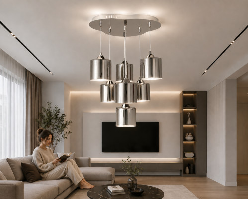 Lustre żyrandol żyrandol sufitowy do salonu Lampa sufitowa wspaniały żyrandol