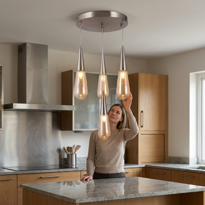 żyrandol Żyrandol Sufitowy Żyrandol Sufitowy Lampa sufitowa Nowoczesny Beż