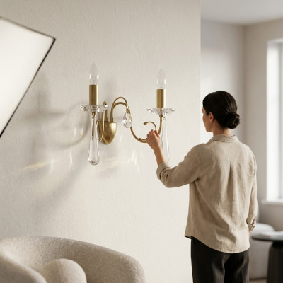 Kinkiet kinkiety kinkiet kryształowy żyrandol Ściana Lampy lampa koronowa