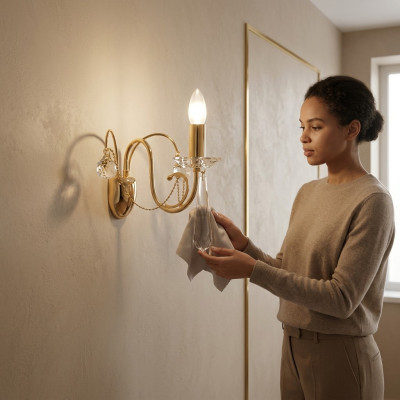 Lekka lampa koronowa Lampa kinkiet Ściana Lampy kryształowy wieszak sufitowy