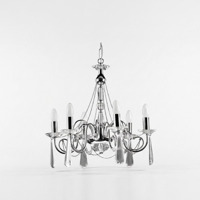 Lampa wisząca ze srebrnym połyskiem żyrandol Lampa państwowa Modern Art