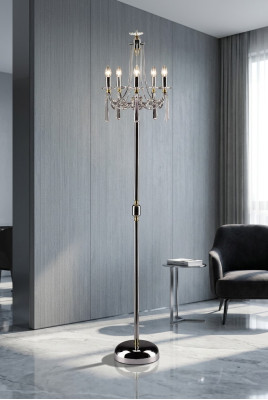 kryształowa lampa podłogowa stojąca lampa podłogowa luksusowe lampy Lampy Lampa srebrna