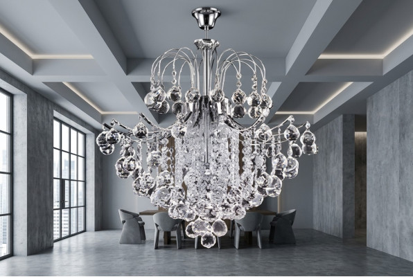 Lampa sufitowa żyrandol sufitowa kryształowa lampa Lampy luksusowy żyrandol srebrny