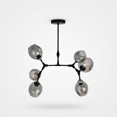 Lampa sufitowa żyrandol żyrandol żyrandol sufitowy Nowoczesne Szkło Czarny Nowy