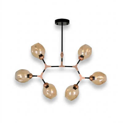 Lampa sufitowa Żyrandol żyrandol Lampa Sufitowa Nowoczesne Szkło Beżowe Nowość