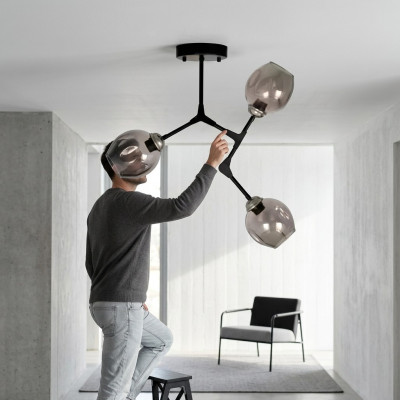 Żyrandol żyrandol Lampa sufitowa żyrandol sufitowy Lampy Modern Czarny