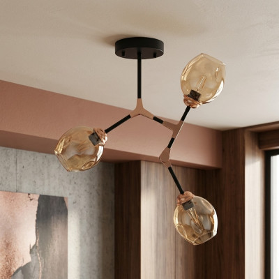 Żyrandol sufitowy żyrandol żyrandol Lampa sufitowa Lampy Złote Nowoczesne Szkło