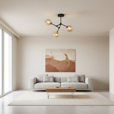 Lampy Lustre żyrandol Lampa sufitowa Żyrandol Sufitowy Złoty Nowoczesne Szkło
