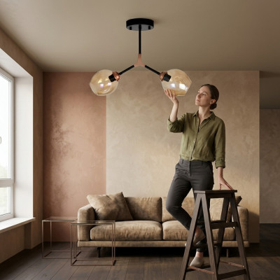 Żyrandol sufitowy żyrandol żyrandol Lampa sufitowa Lampy Szkło Złoto Nowoczesne
