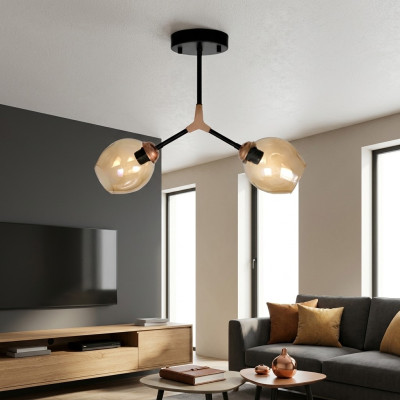 Żyrandol sufitowy żyrandol żyrandol Lampa sufitowa Lampy Szkło Złoto Nowoczesne
