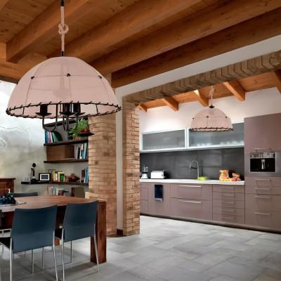 Lampa sufitowa żyrandol sufitowy żyrandol Lampa Beige Modern Rope