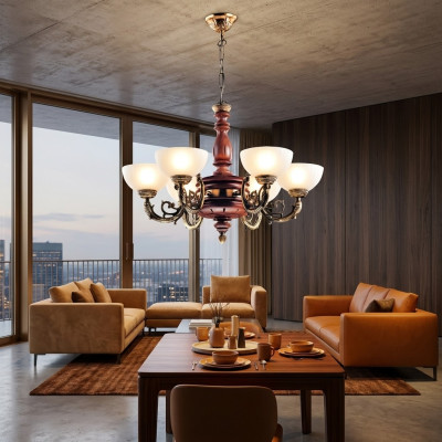 Żyrandol sufitowy żyrandol żyrandol Lampa sufitowa Lampy Brown Classic