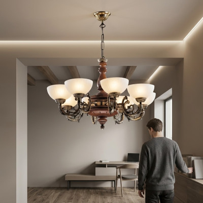 Lampa sufitowa Lustre żyrandol Lampa sufitowa Lampy Brown Classic